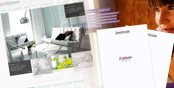 joomfreak releases jf Architec Design for Joomla! 2.5 and first help guide for jf Relaxio